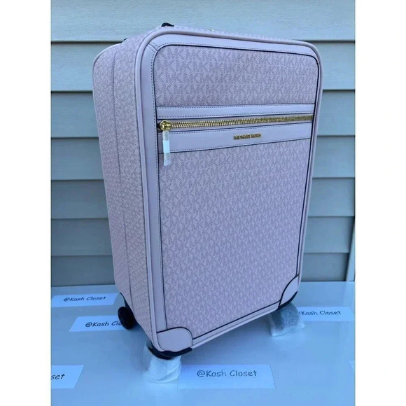 Michael Kors Travel SM Trolley Rolling Suitcase Carry On Bag -DK PowderBlush - Picture 1 of 11